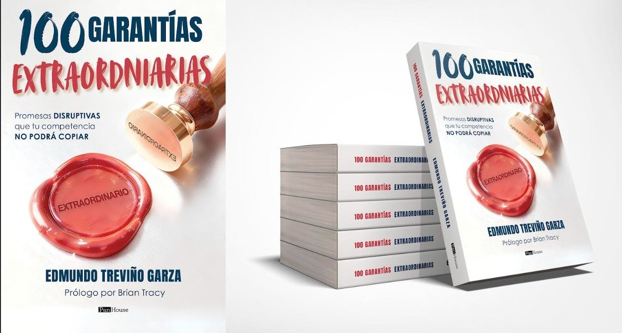 Libro 100 Garantías Extraordinarias – Portada y stack de libros